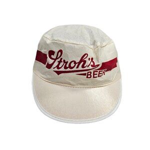 Vintage Stroh's Beer Paper Hat Cap One Size